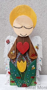 Zamów podobnego Lawendowy Anioł z tulipanem 58 cm