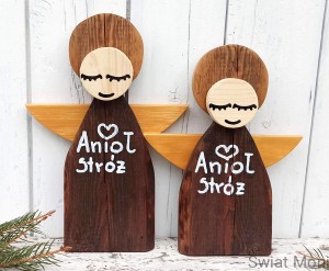 Para Anioł Stróż propozycja dla Babci i Dziadka ok 25 cm do wewnątrz 