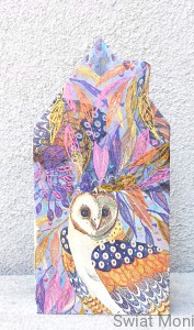 Domek z sową i sentencją 30 cm do wewnątrz 