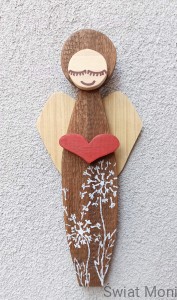 REZERWACJA !!! Anioł Delikatny z dmuchawcami 40 cm do wewnątrz 