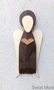 Anioł Zatroskany Postrzępiony 53 cm do wewnątrz 