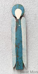 Anioł ze starej podłogi 55 cm do wewnątrz 