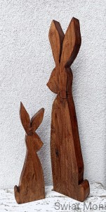 Zające 2 sztuki 57 i 34 cm 