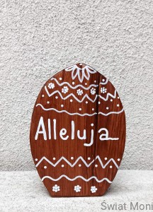 Zamów podobną !!! Pisanka Alleluja z decoupage 20 cm do wewnątrz 