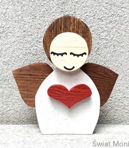 Anioł Nadzieja w białej sukni 25 cm do wewnątrz 