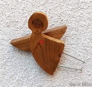 Rustykalny Aniołek w locie 14 cm 