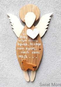 REZERWACJA!!! Anioł bez Imienia z psem i sentencją 70 cm 