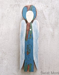 Anioł ze starej podłogi 45 cm do wewnątrz 