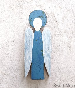 Anioł ze starej podłogi 33,5 cm do wewnątrz 