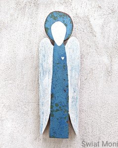 Anioł ze starej podłogi 41 cm do wewnątrz 