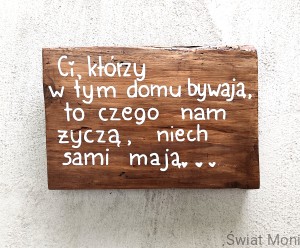 Deska z sentencją 32x31 cm 