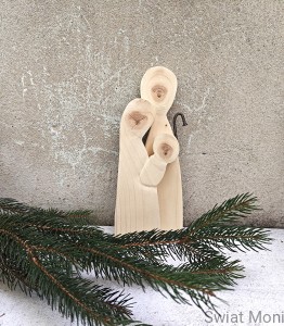 Rustykalna Święta Rodzina jasna 22 cm 