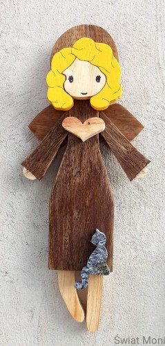 Anioł z szarym kotem