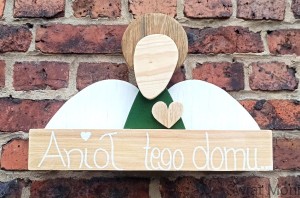 Anioł tego domu z deską 45x30 cm 