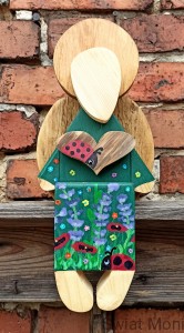 Siedzący Anioł Lawendowy 35 cm 